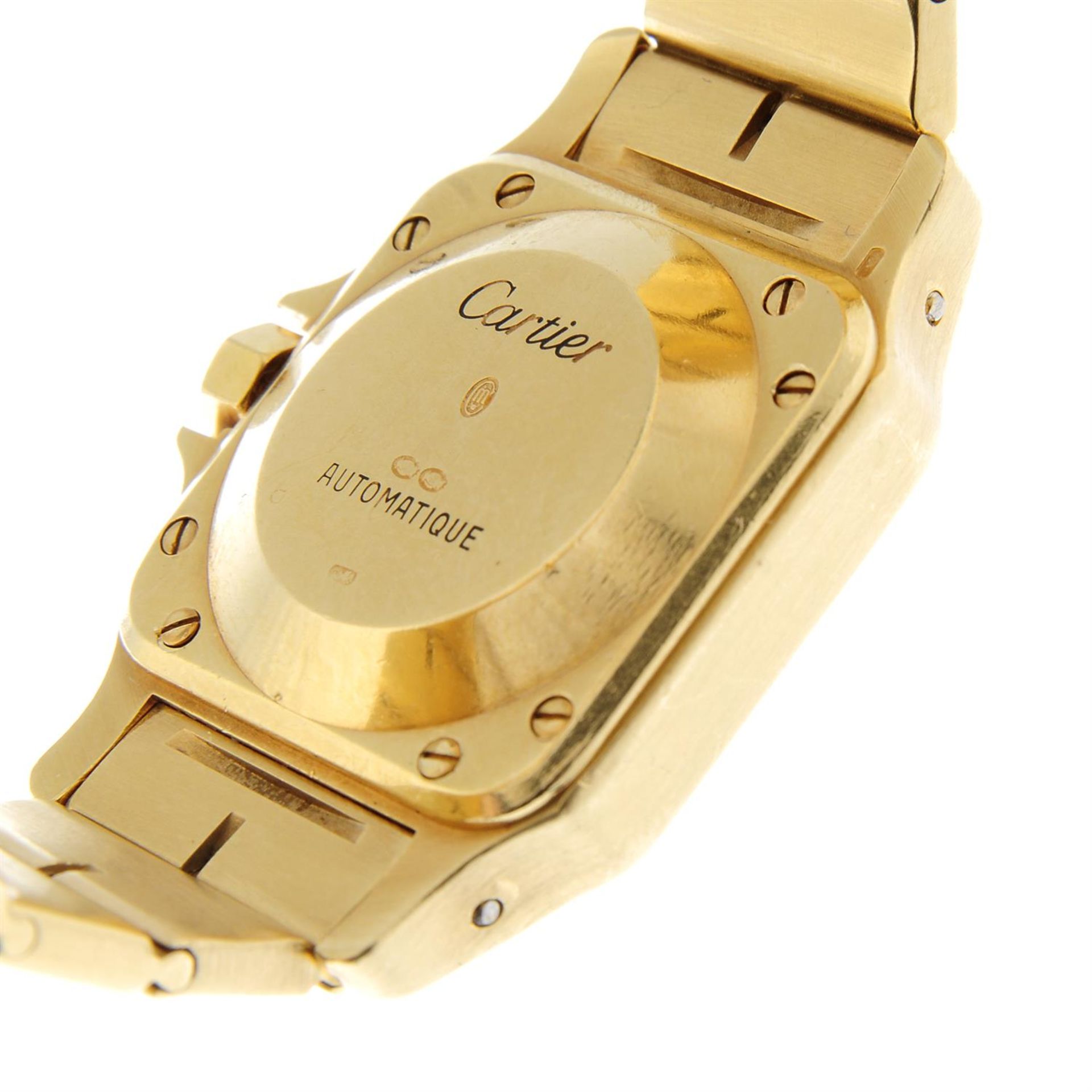 CARTIER - a yellow metal Santos bracelet watch. 24mm. - Image 2 of 4