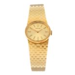 ROLEX - a 14ct yellow gold bracelet watch, 22x20mm.