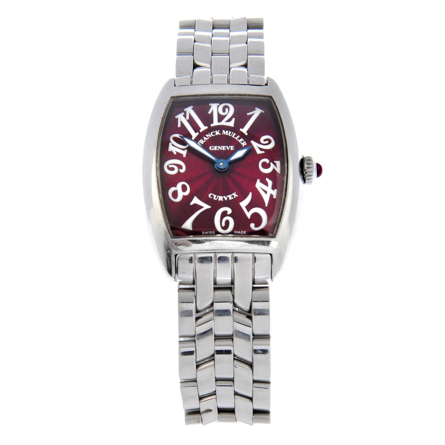 FRANCK MULLER - a stainless steel Cintree Curvex bracelet watch. 24x30mm.