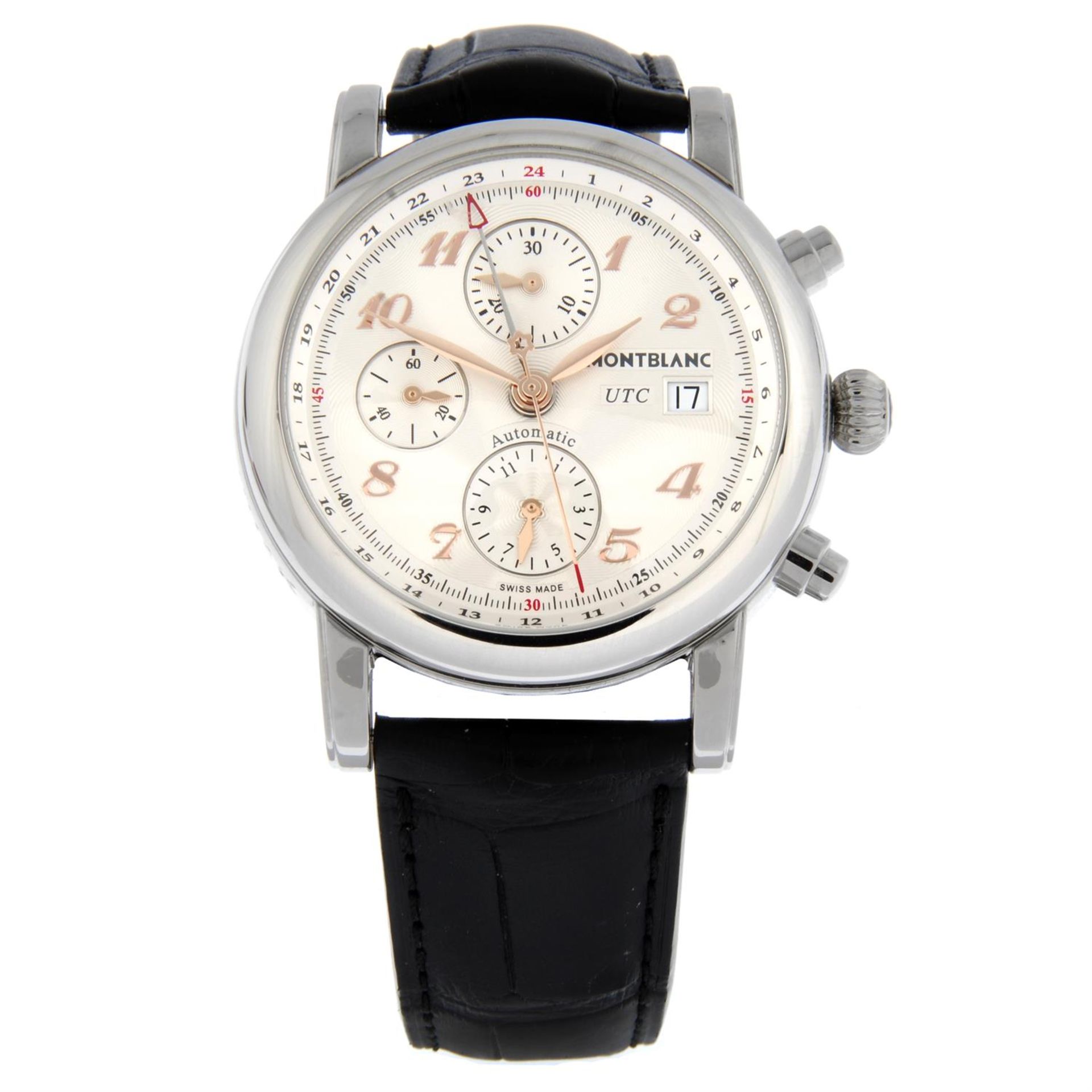 MONTBLANC - a stainless steel Star chronograph wrist watch, 42mm.