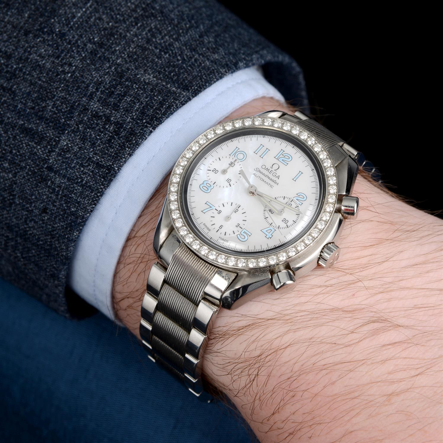 OMEGA - a stainless steel Speedmaster chronograph bracelet watch, 39mm. - Image 6 of 6