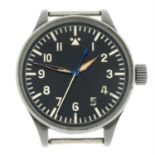 IWC - a stainless steel military issue navigator's B-UHR watch head. 54mm.