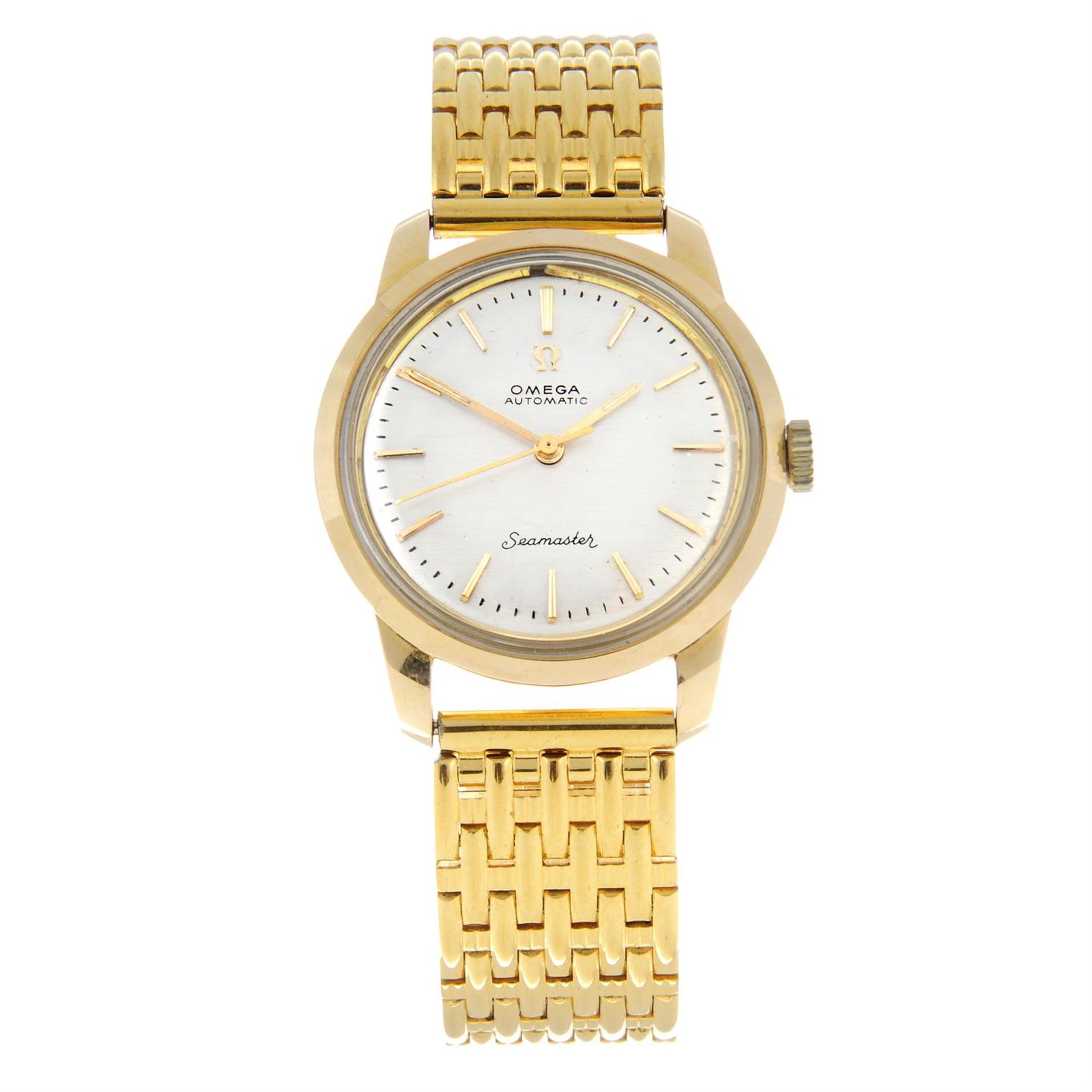 OMEGA - a gold plated Seamaster bracelet watch, 35mm.