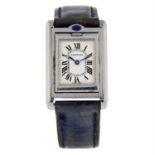 CARTIER - a stainless steel Basculante wrist watch, 22x27mm.