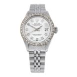 ROLEX - a stainless steel Oyster Perpetual Datejust bracelet watch, 26mm.