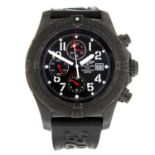 BREITLING - a PVD-coated stainless steel limited edition Super Avenger chronograph wrist watch,