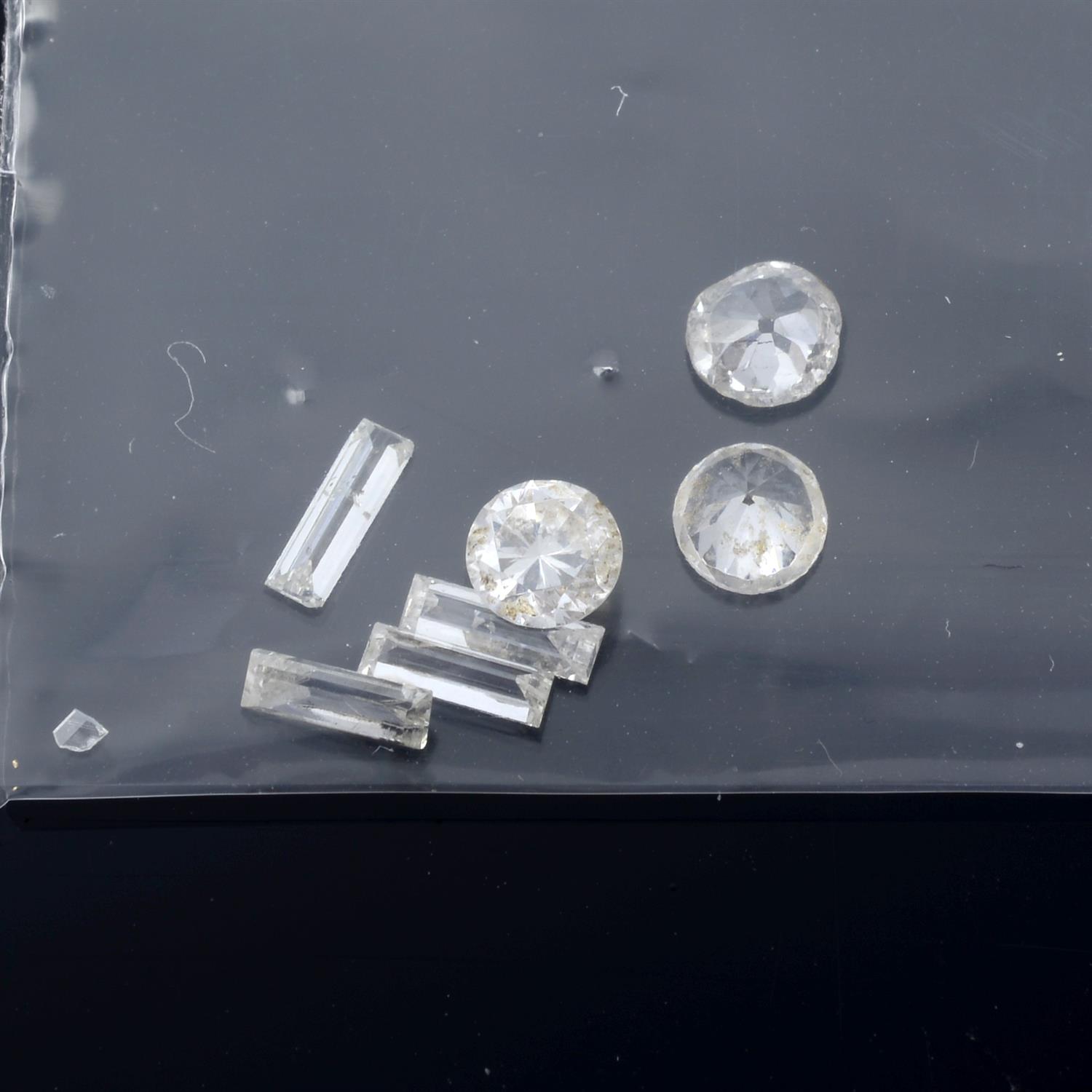 Ten vari-shape diamonds weighing 6ct - Image 2 of 2