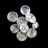 Selection of brilliant cut diamonds, weighing 8.24ct