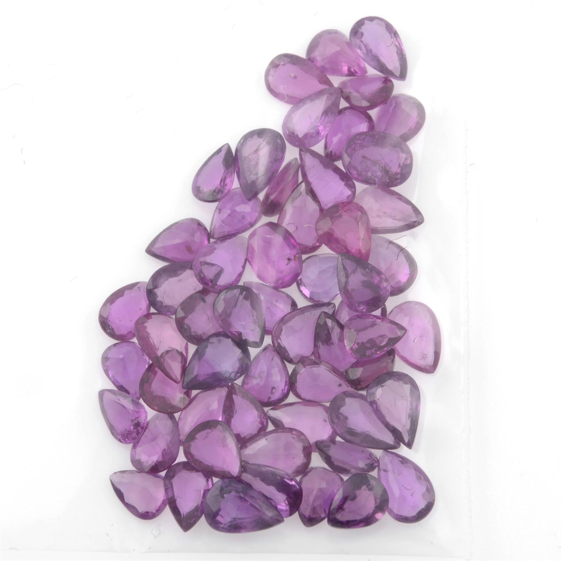 Selection of pear and oval shape rubies, weighing 21.90ct - Image 2 of 2