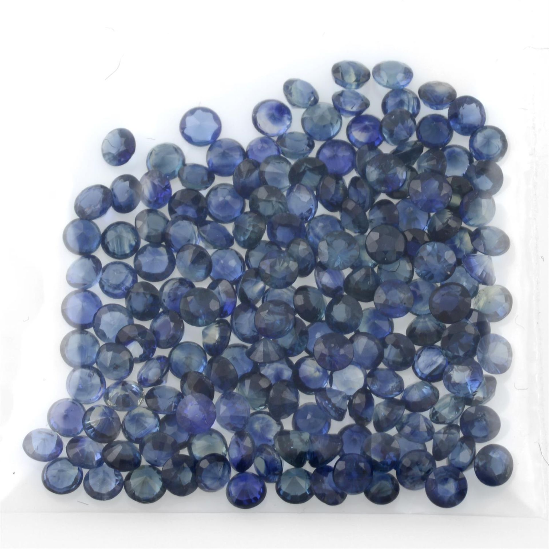 Selection of circular shape blue sapphires, weighing 20ct - Image 2 of 2