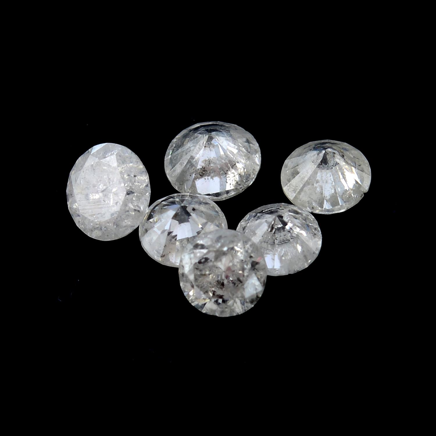 Nine brilliant-cut diamonds weighing 3.57cts total. - Image 3 of 3