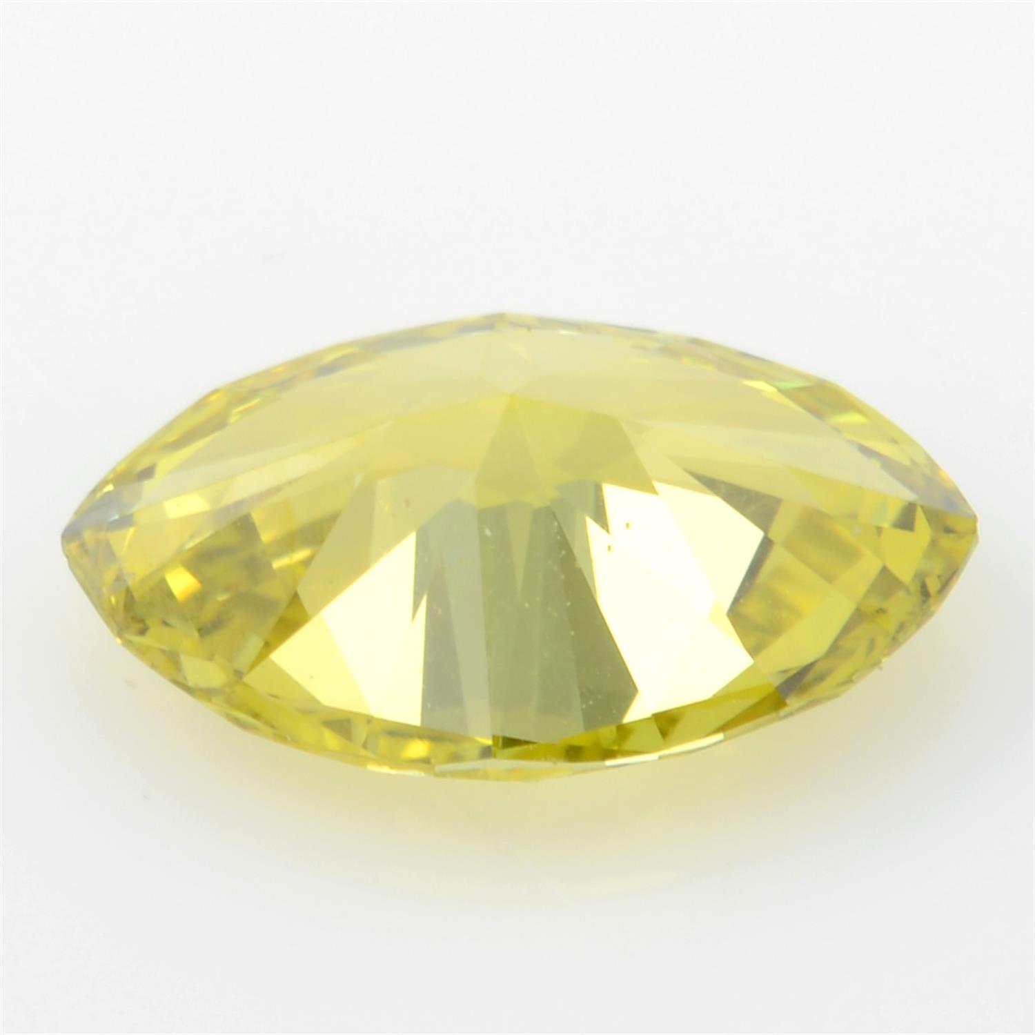 STUART DEVLIN STOCK - A marquise shape 'yellow' diamond, weighing 1.34ct - Image 2 of 2