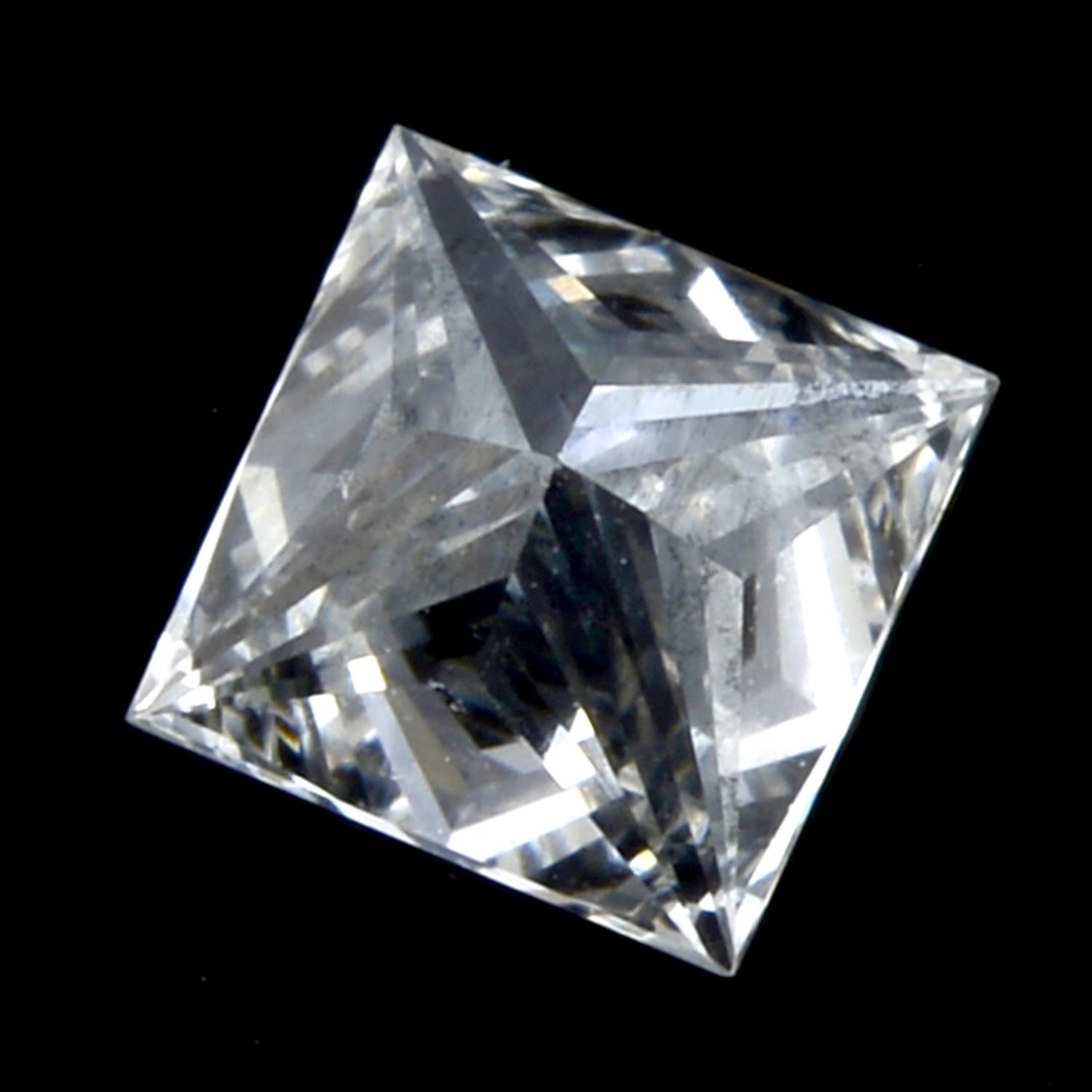 A square shape diamond, weighing 0.27ct - Image 2 of 2