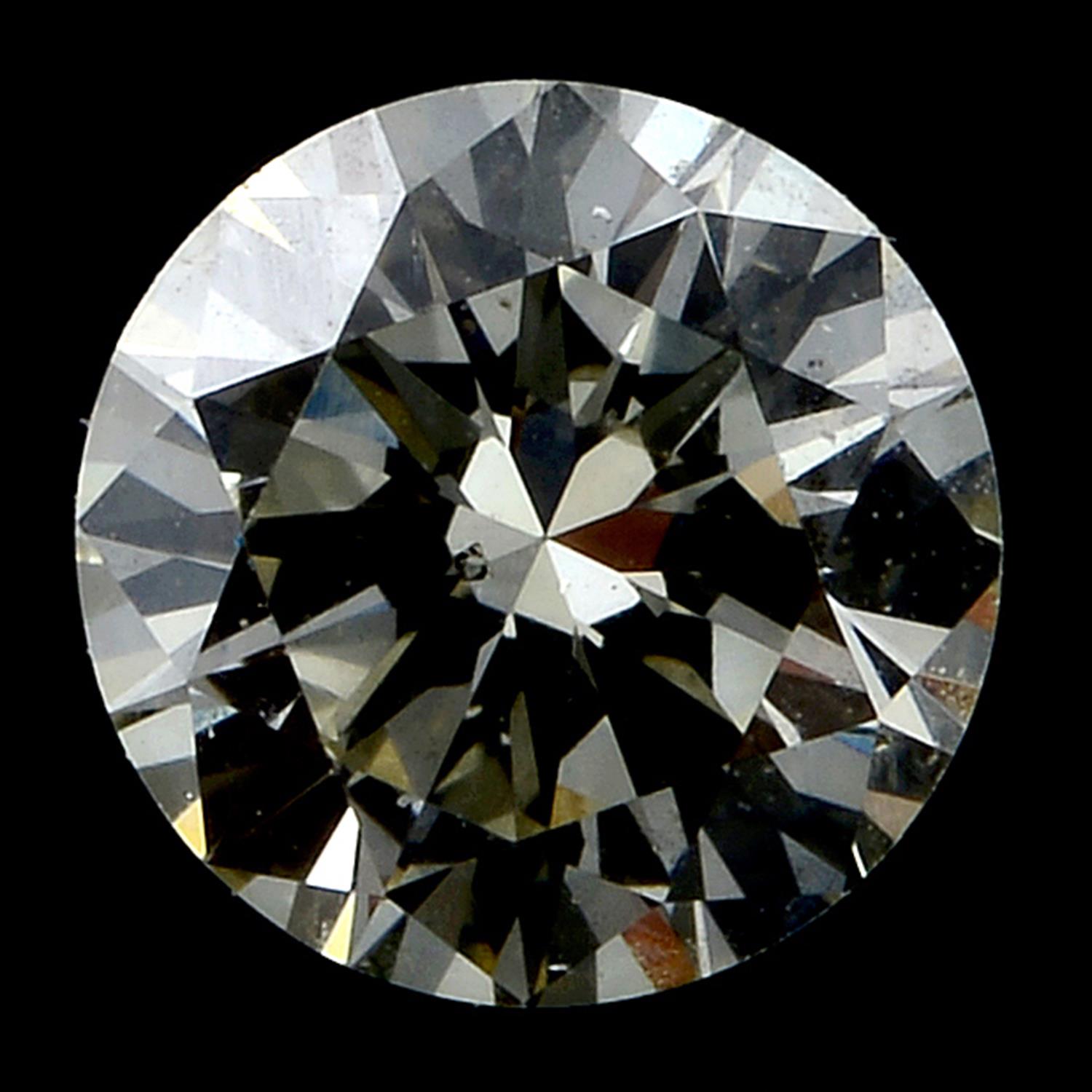 A brilliant cut diamond, weighing 0.49ct