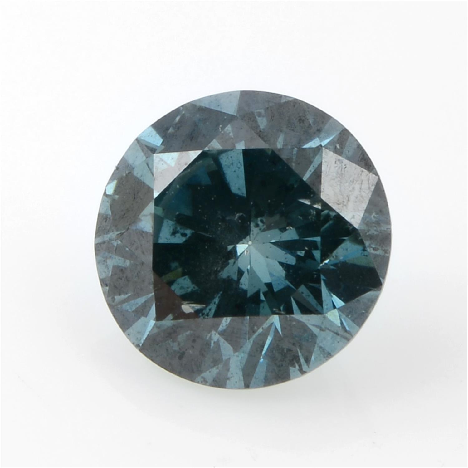 A brilliant cut 'blue' diamond, weighing 0.52ct