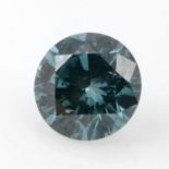 A brilliant cut 'blue' diamond, weighing 0.52ct