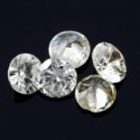 Selection of brilliant cut diamonds, weighing 1.68ct. Including a 'green' diamond