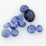 STUART DEVLIN STOCK - Selection of circular shape blue sapphires, weighing 2.24ct