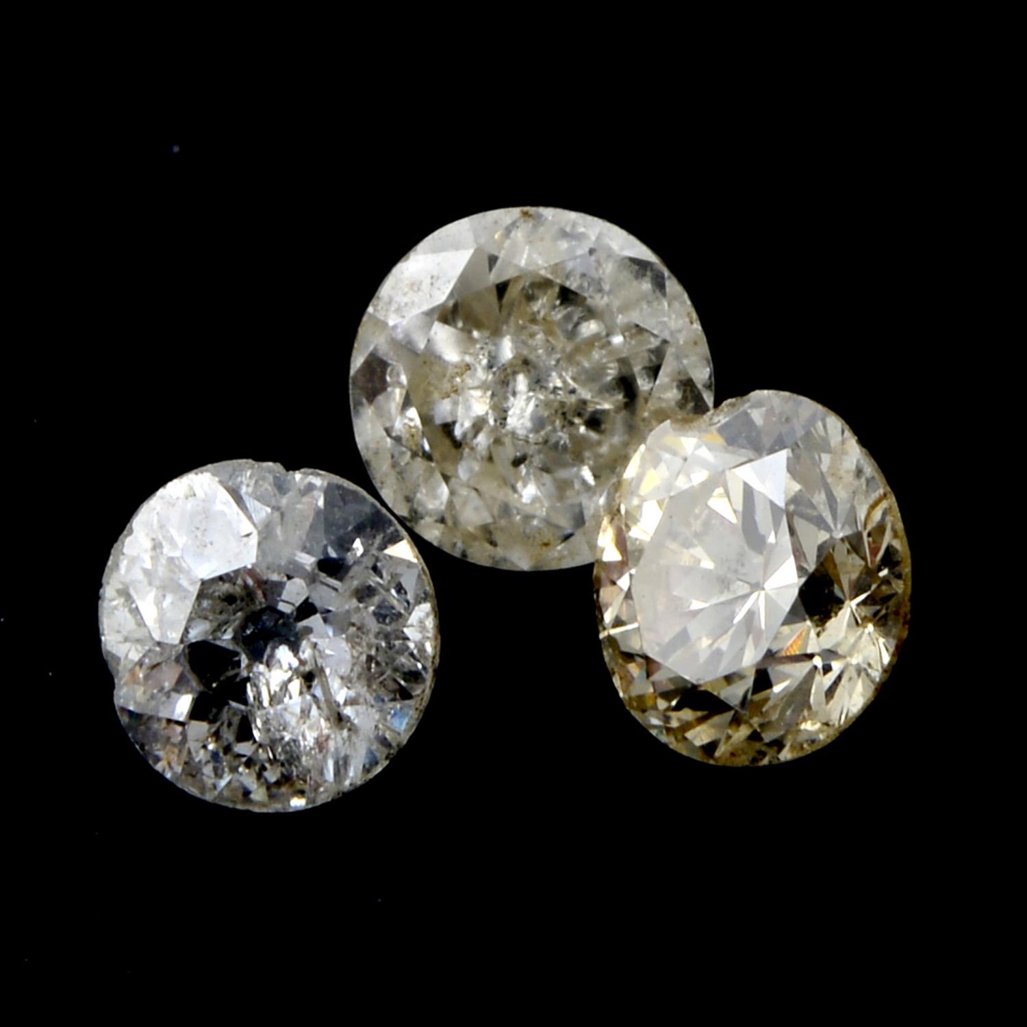 Ten vari-shape diamonds weighing 6ct