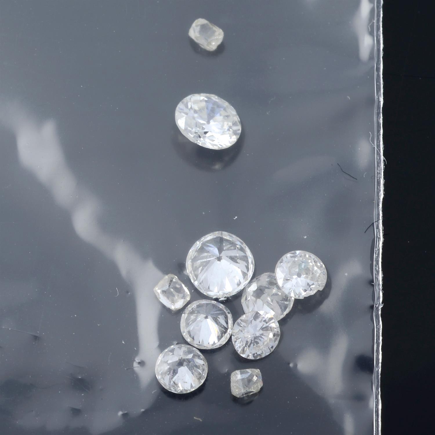 Fourteen vari-shape diamonds, weighing 1.05ct - Image 2 of 2