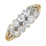 An old-cut diamond double row ring.