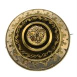 A late 19th century brooch, with cannetille detail.