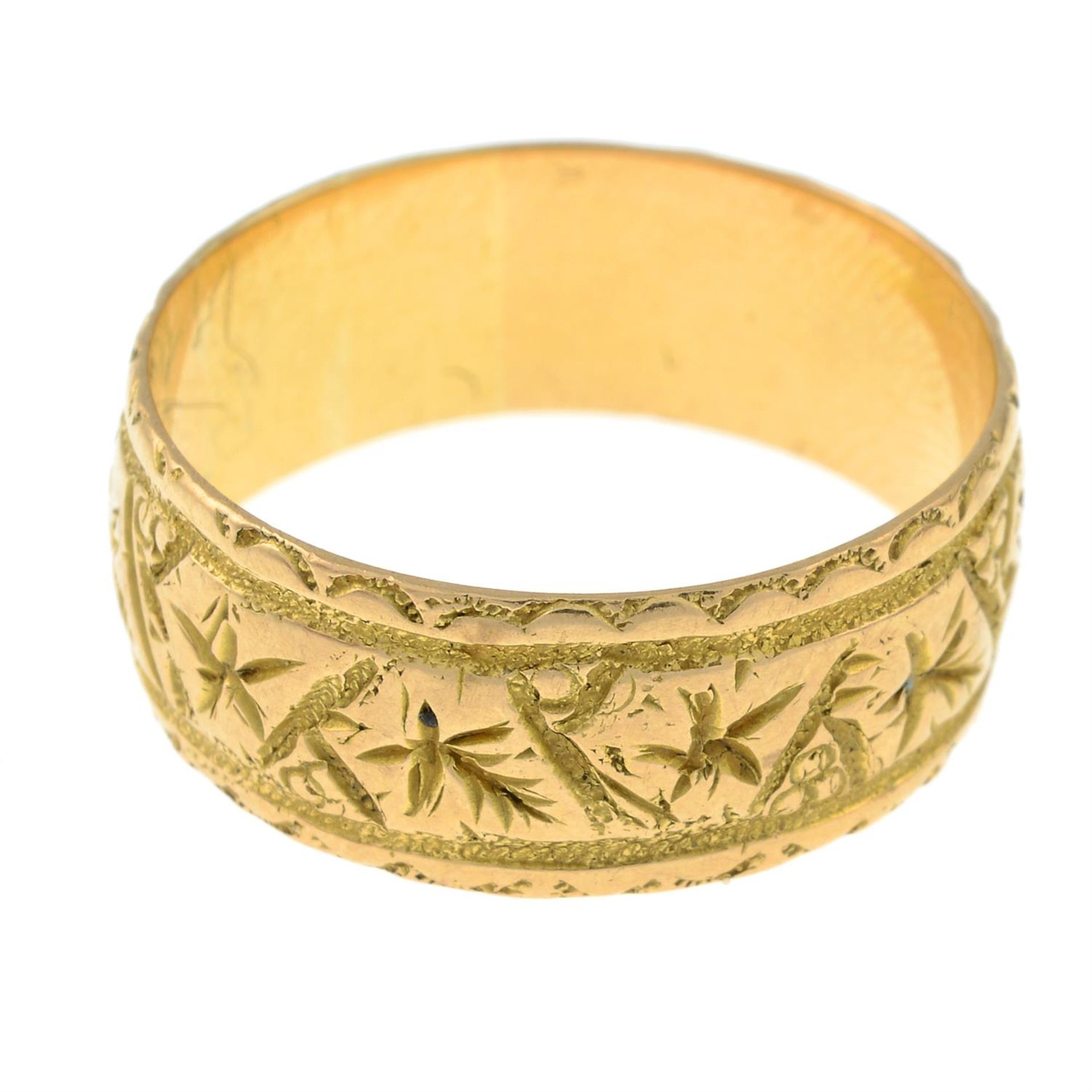 A late Victorian floral band ring. - Bild 3 aus 3