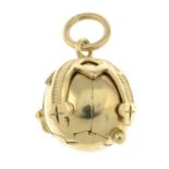 A 9ct gold Masonic ball pendant.