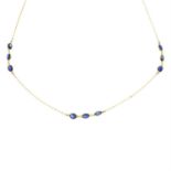 A sapphire necklace.