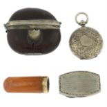 A small selection of late 19th century to early 20th century silver items.