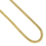 A 9ct gold fancy-link necklace.