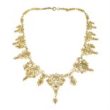 An early 20th century filigree necklace.