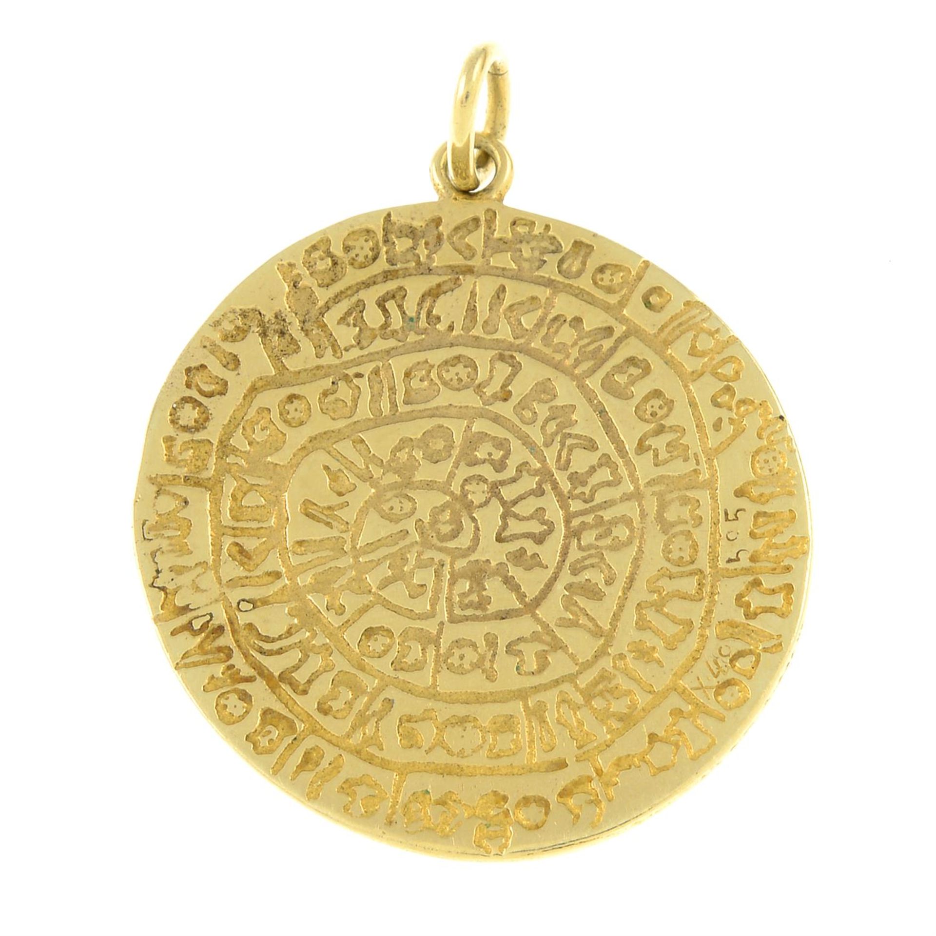 A pendant, depicting 'Phaistos Disc'. - Bild 2 aus 2