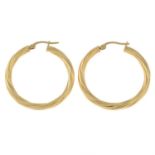 A pair of hoop earrings.