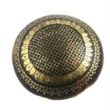 A late 19th century tortoiseshell pique brooch