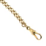 An early 20th century 9ct gold Albert chain.