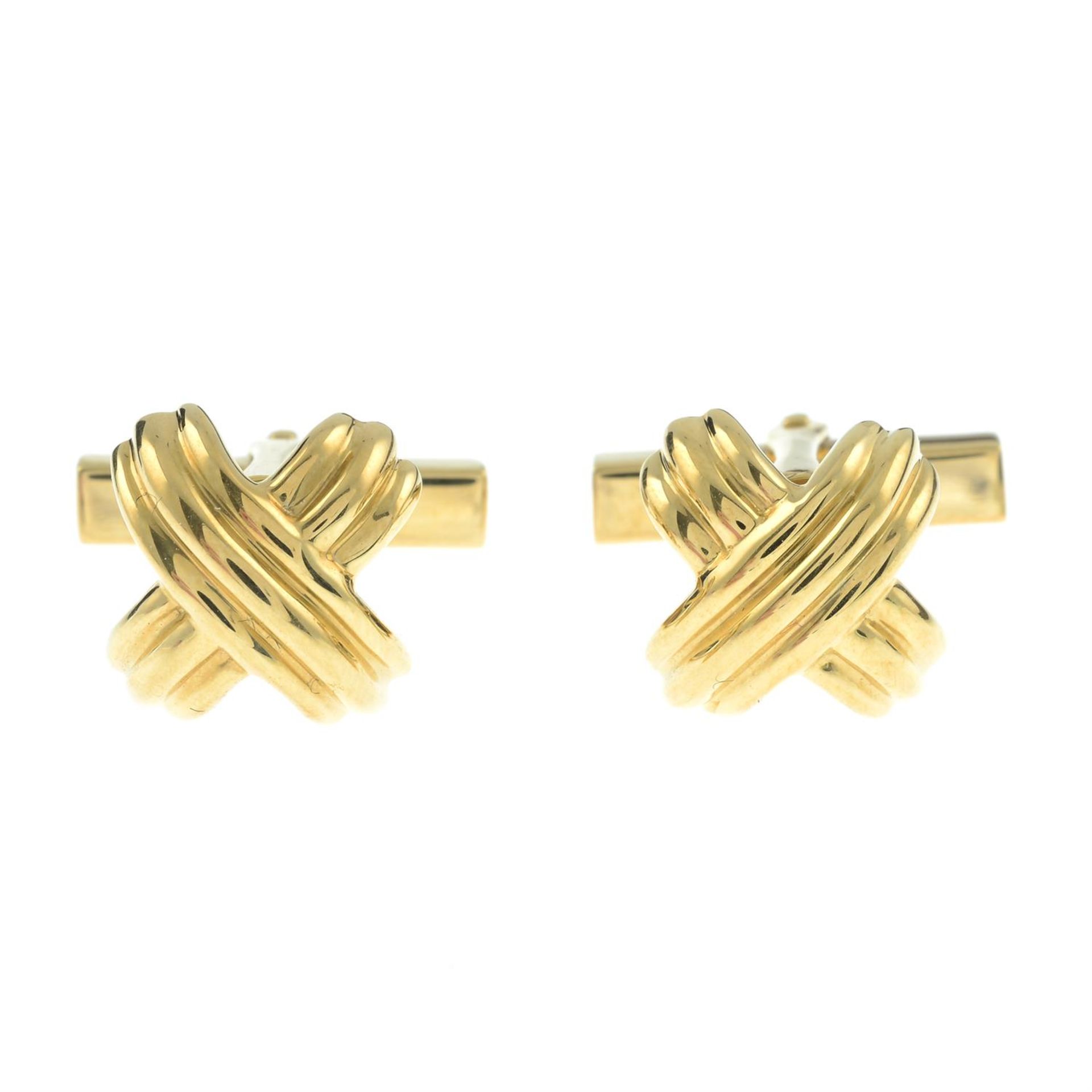 A pair of knot cufflinks, by Tiffany & Co.