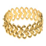 An openwork bracelet.