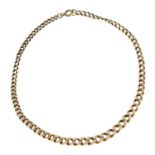 An early 20th century 9ct gold curb-link chain.