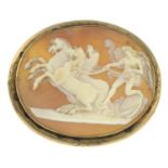 A late 19th century cameo brooch.