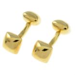 A pair of 18ct gold cufflinks, by Links of London.