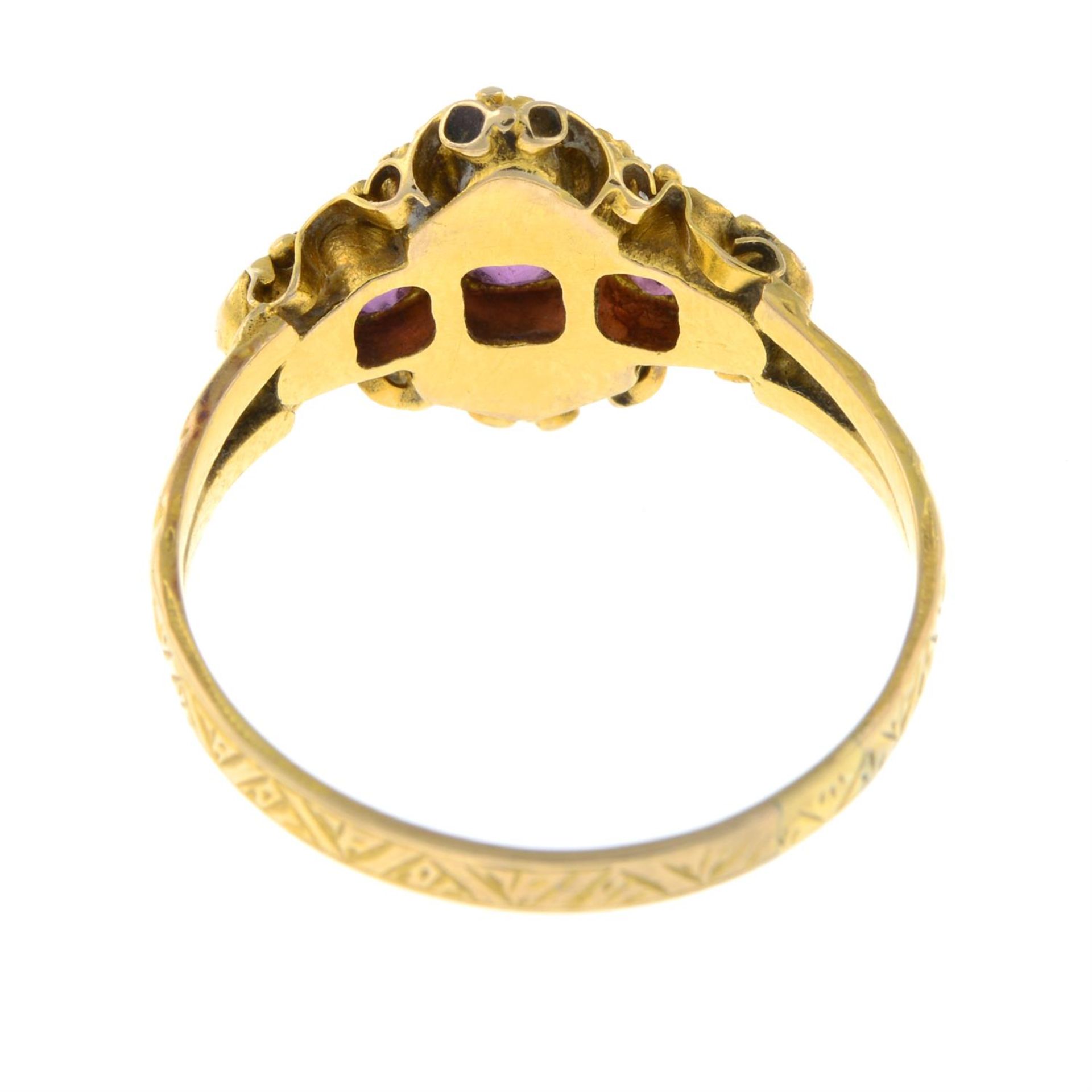 An early 20th century 15ct gold ruby and split pearl ring. - Image 3 of 3