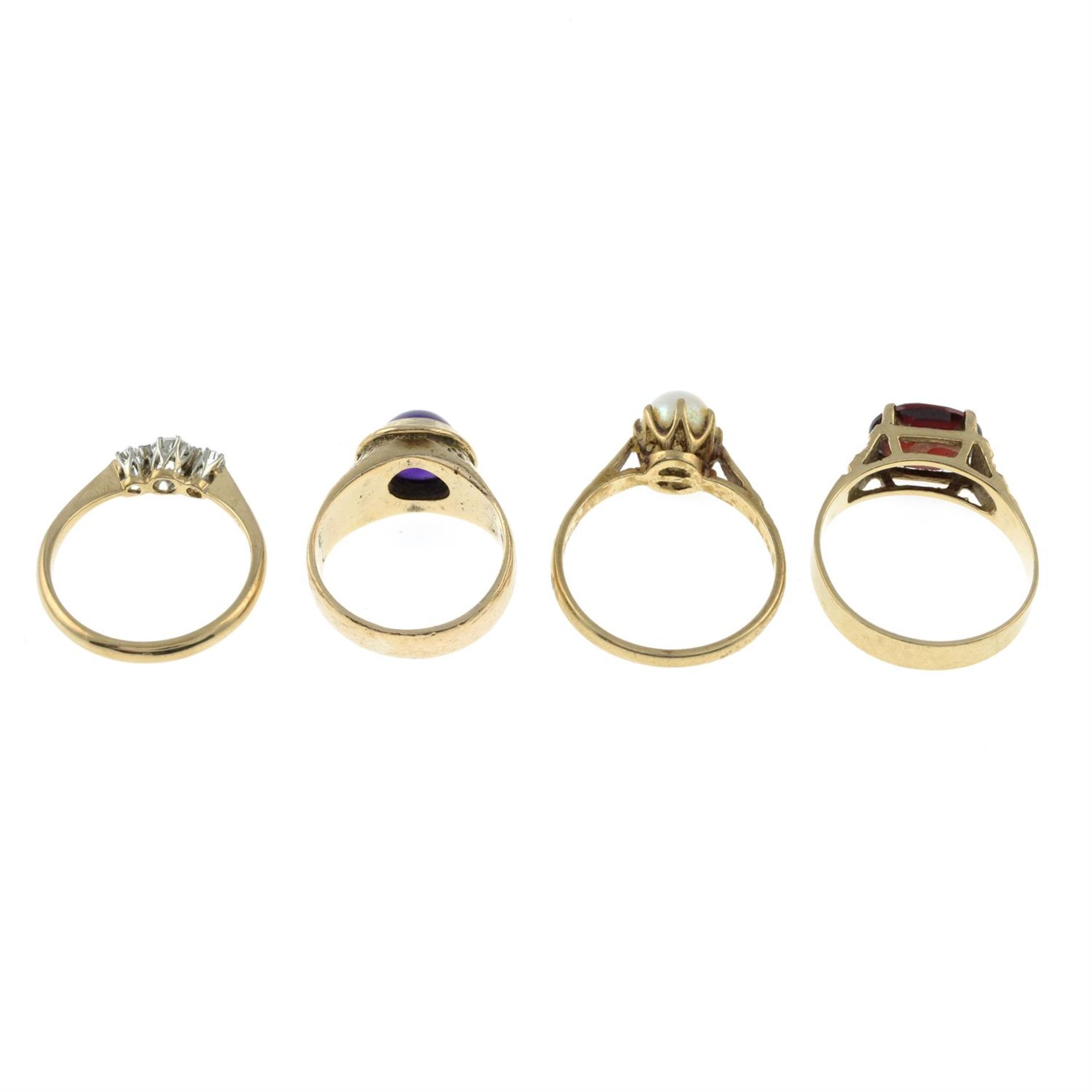 Four gem-set rings. - Image 3 of 3