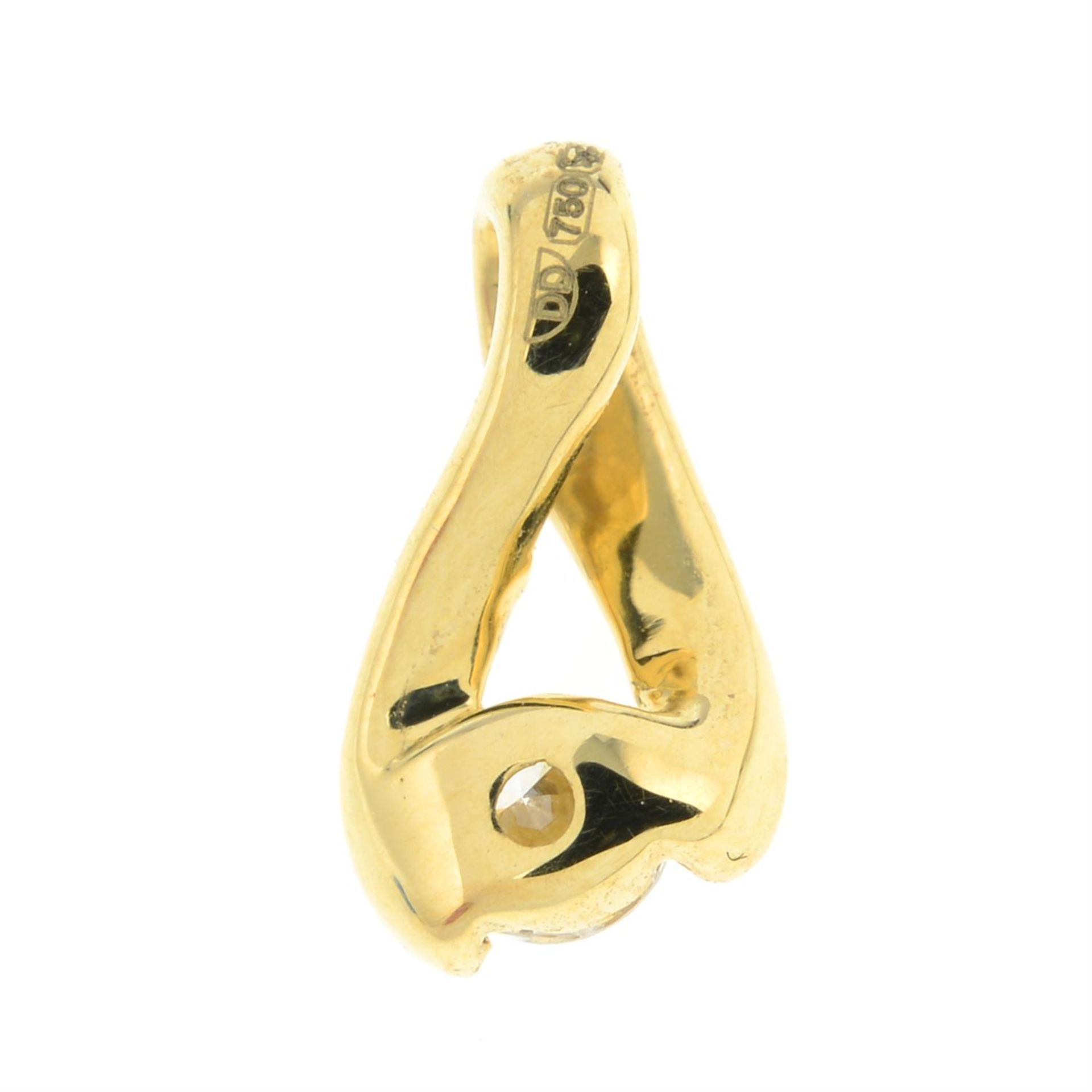 An 18ct gold brilliant-cut diamond pendant. - Image 2 of 2