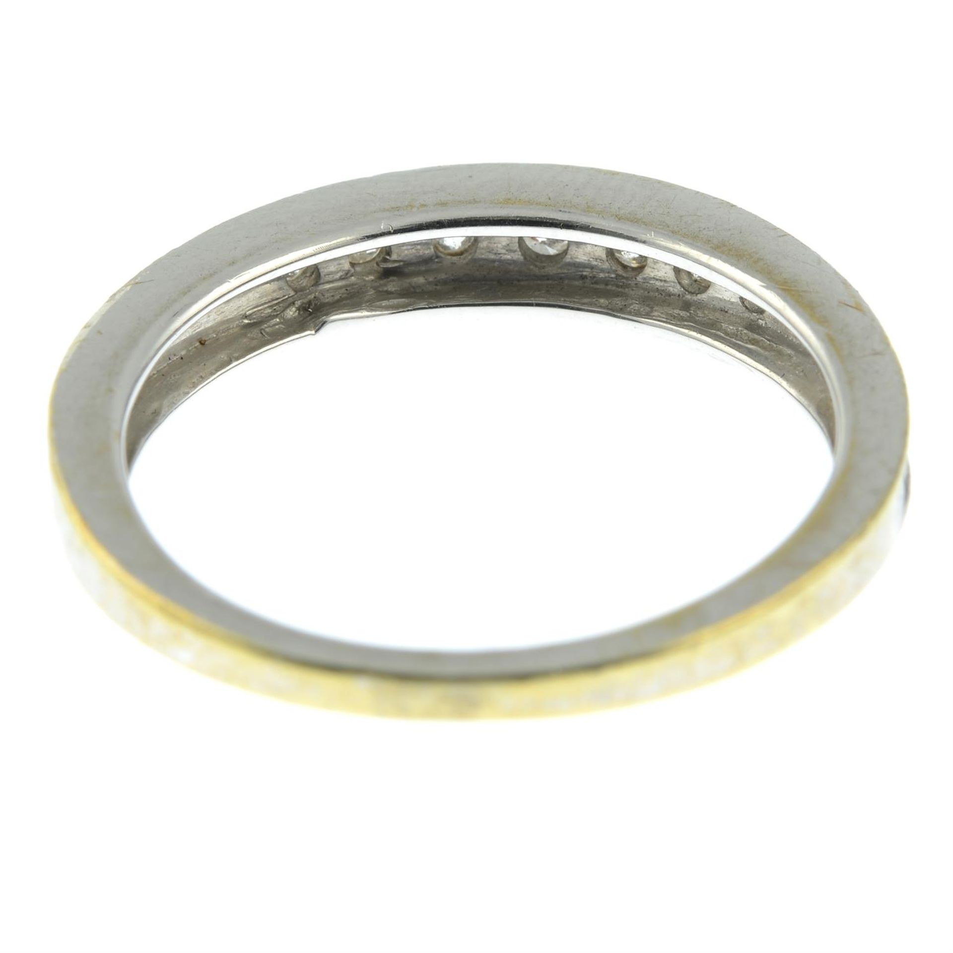 An 18ct gold diamond half eternity ring. - Image 3 of 3