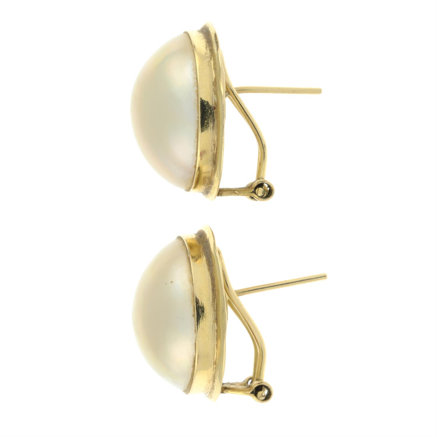 A pair of mabe pearl earrings. - Bild 3 aus 3
