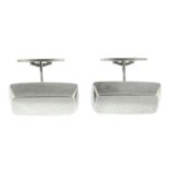 A pair of rectangular-shape cufflinks, by Hans Hansen.