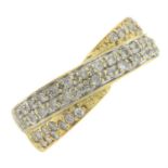 An 18ct gold diamond dress ring.