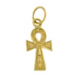 An Egyptian hierogrlyphs ankh pendant.