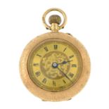 An Edwardian 9ct gold engraved pocket watch.